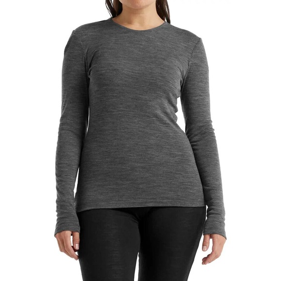 Icebreaker Tops - Icebreaker Everyday Long Sleeve Wool Top Crew Neck Layering Shirt Women's Size L